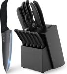 15-Piece Home Hero Kitchen Knife Set with Block