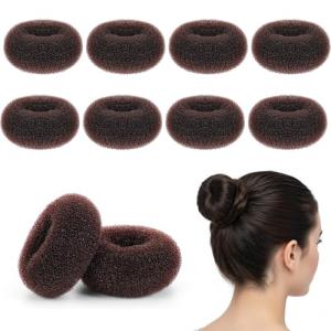 10-Pack Medium Hair Bun Maker Tools