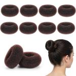 10-Pack Medium Hair Bun Maker Tools