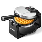 Rotating Belgian Waffle Maker with Adjustable Browning