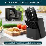 15-Piece Home Hero Kitchen Knife Set with Block