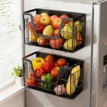 Magnetic Refrigerator Shelf Baskets - 2 Pack