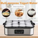 Digital Automatic Yogurt Maker with 12 Jars