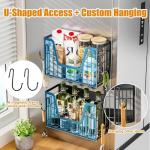 Magnetic Refrigerator Shelf Baskets - 2 Pack