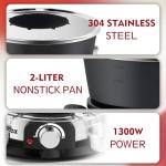 Cusimax 1300W Electric Fondue Set with Accessories