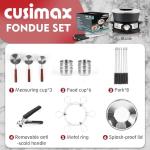 Cusimax 1300W Electric Fondue Set with Accessories