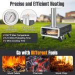 Giantex Portable Wood-Fired Outdoor Pizza Oven