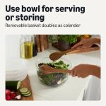 Amazon Basics BPA-Free Salad Spinner, 4.2 qt