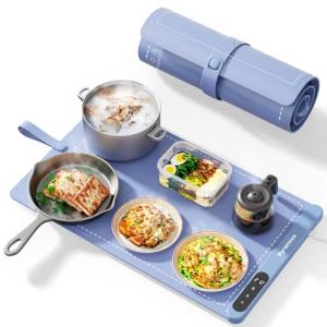 Portable Food Warming Mat with Adjustable Temperature