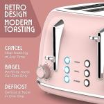 Mueller Retro 4-Slice Toaster in Pink