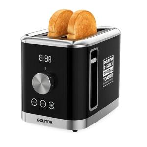 Gourmia 2 Slice Toaster with Bagel and Defrost Modes