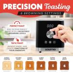 Gourmia 2 Slice Toaster with Bagel and Defrost Modes