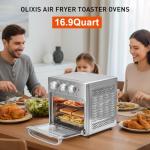 OLIXIS 5-in-1 Air Fryer Toaster Oven Combo