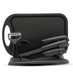 Magicorange 7-Piece Black Stainless Steel Knife Set