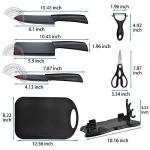 Magicorange 7-Piece Black Stainless Steel Knife Set