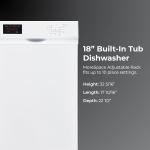 Kenmore 18" Compact Built-In Dishwasher - White