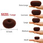 Large TwistyTieLB Hair Donut Bun Maker, 2PCS