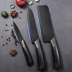 Magicorange 7-Piece Black Stainless Steel Knife Set