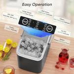 DUMOS Compact Ice Maker Machine - 26lbs Daily
