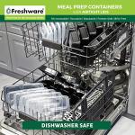 Freshware 50-Pack 3-Compartment Meal Prep Containers