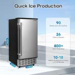 ICEPURE 15-Inch Under Counter Ice Maker, 90 lbs/Day