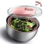 Stainless Steel Salad Spinner - 5 Qt Capacity