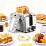 925W 2-Slice Toaster with Digital Timer and Anti-Jam