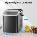 DUMOS Compact Ice Maker Machine - 26lbs Daily