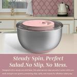 Stainless Steel Salad Spinner - 5 Qt Capacity