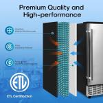 ICEPURE 15-Inch Under Counter Ice Maker, 90 lbs/Day