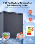 5 Cu Ft Compact Chest Freezer for Garage