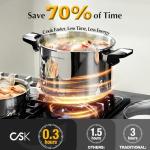 KOCH SYSTEME CS 8.5 Quart Stainless Steel Pressure Cooker