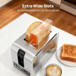 925W 2-Slice Toaster with Digital Timer and Anti-Jam