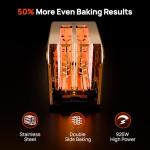 925W 2-Slice Toaster with Digital Timer and Anti-Jam