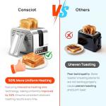 925W 2-Slice Toaster with Digital Timer and Anti-Jam