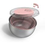 Stainless Steel Salad Spinner - 5 Qt Capacity