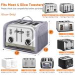 Toaster Cover for 4 Slice Wide Slot