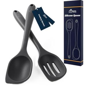 Heat Resistant Silicone Cooking Spoon Set, 12.5