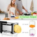 YOTAN Electric French Fry Cutter - 1/2 & 3/8 Inch