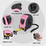 WORKPRO 25FT Pink Easy-Read Tape Measure