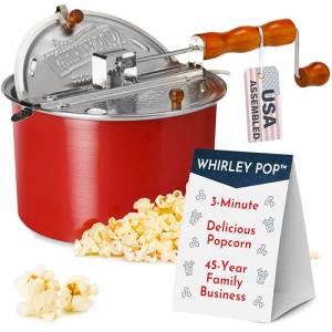 Whirley-Pop Red Popcorn Popper with Nylon Gear