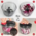 Cambom Manual Chopper for Veggies, Fruits, Nuts 650ml