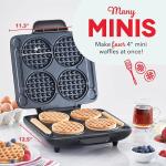 DASH Mini Waffle Maker - Four Quick-Cook Molds
