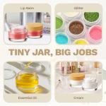 12 Pack of 5ml Glass Jars with Wooden Lids
