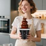 Mini Electric Chocolate Fondue Fountain Machine