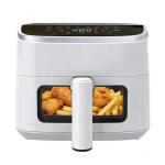 NEWBULIG Air Fryer，4QT Small AirFryer with Easy View Window and Interior Light, Digital Touchscreen with 8 Presets for Custom Cooking, Nonstick and Dishwasher Safe Basket, White