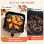 NEWBULIG Air Fryer，4QT Small AirFryer with Easy View Window and Interior Light, Digital Touchscreen with 8 Presets for Custom Cooking, Nonstick and Dishwasher Safe Basket, White