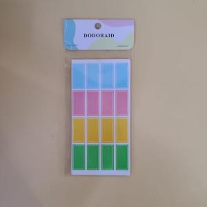 DODORAID Printed paper labels for use on storage containers - 4 Colors of Writable Paper Stickers for Trash Cans, Jars and Containers, Strong Adhesion, Easy to Use