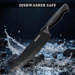 HENKELIVING Knife Set, 14-Piece Kitchen Knives Set with Block, Built-in Sharpener, German High Carbon Stainless Steel, Ergonomic Non-Slip Handles, Black