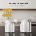 NEWBULIG Ice Makers Countertop with Handle, Portable Ice Machine, 9 Bullet Ice Cubes in 6 Mins, 26lbs in 24Hrs, Auto-Cleaning, with Basket and Scoop, for Home, Kitchen, RV, Camping,Light Pink